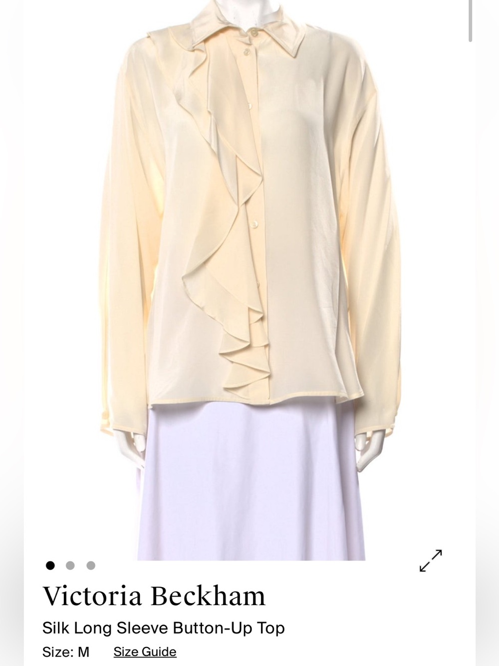 Victoria Beckham Silk Ruffle Blouse